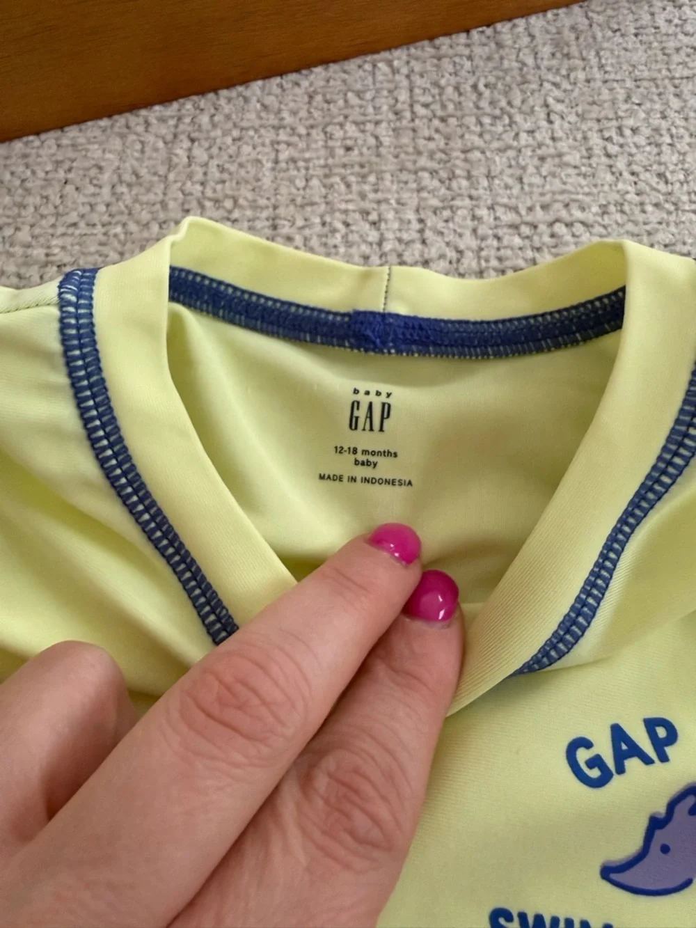 GAP Kids neon Yellow and Blue Seahorse Swim Set